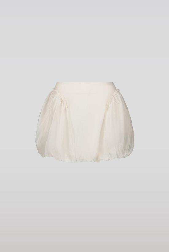  샘디 숏 스커트 버블 미니스커트 크림