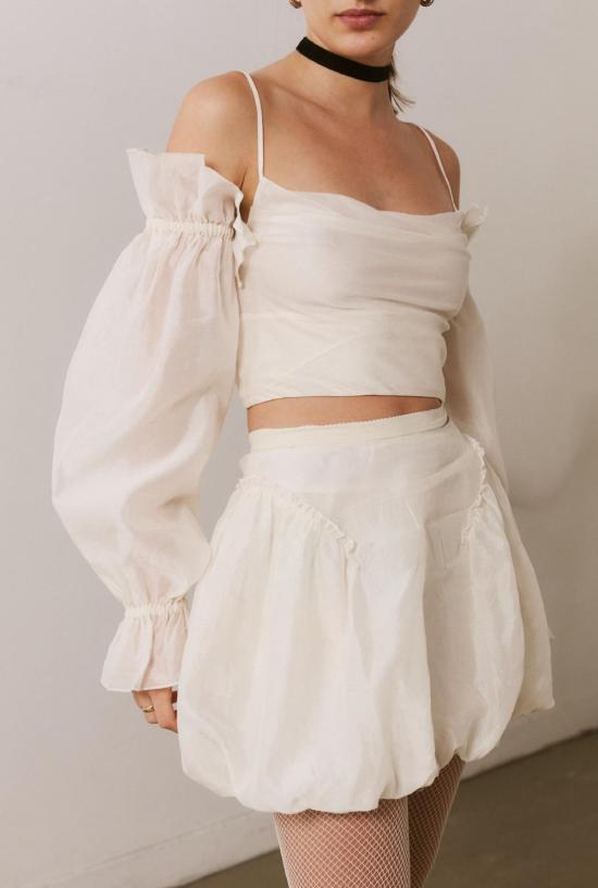  SAEMDI 숏 스커트 샘디버블 미니스커트 크림 - OTHER BRANDS