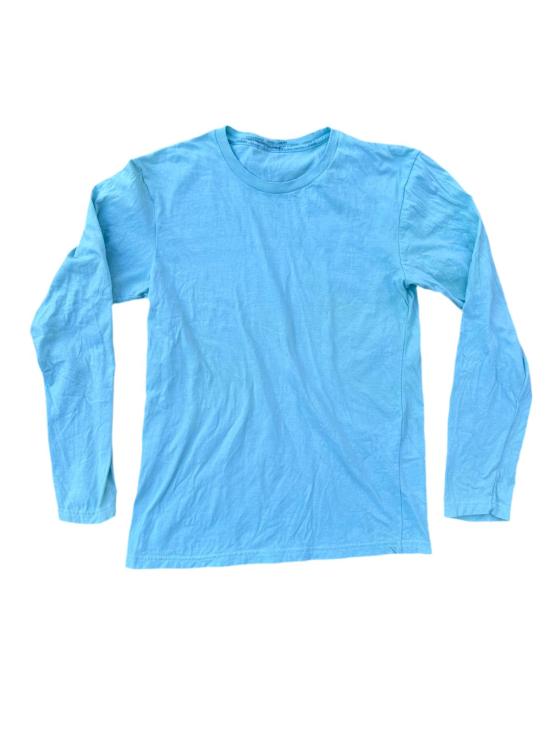  Audrey Louise Reynolds 긴팔 티셔츠 오드리 루이스 레이놀즈 이집트산 면 소재의 슬림핏 , 민트 세이지 그린 색상