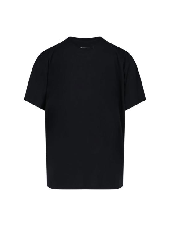  MM6 메종마르지엘라 반팔 티셔츠 Mm6 메종 마르지엘라 로고 티셔츠 블랙 - MM6 MAISON MARGIELA