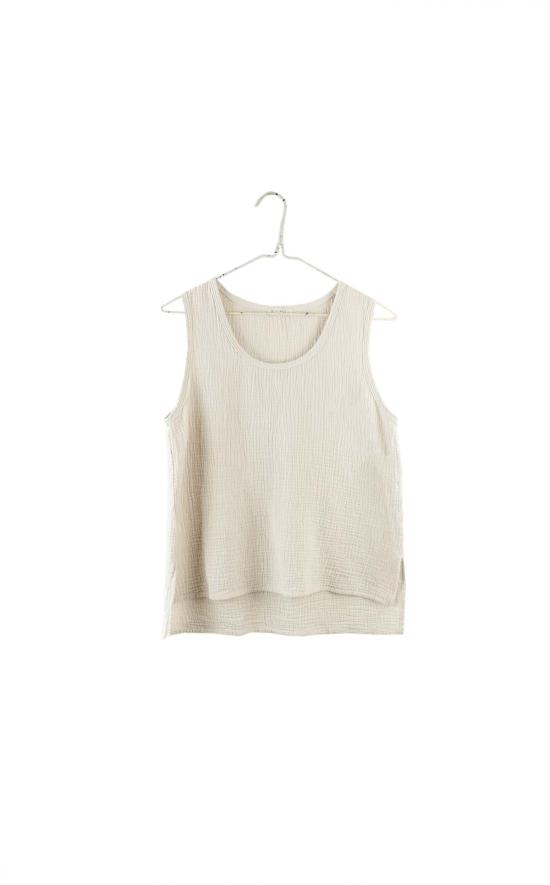  잇이즈웰 LA 민소매 티셔츠 잇이즈웰 L.A. 오가닉 거즈 탱크 화이트 - IT IS WELL L.A.