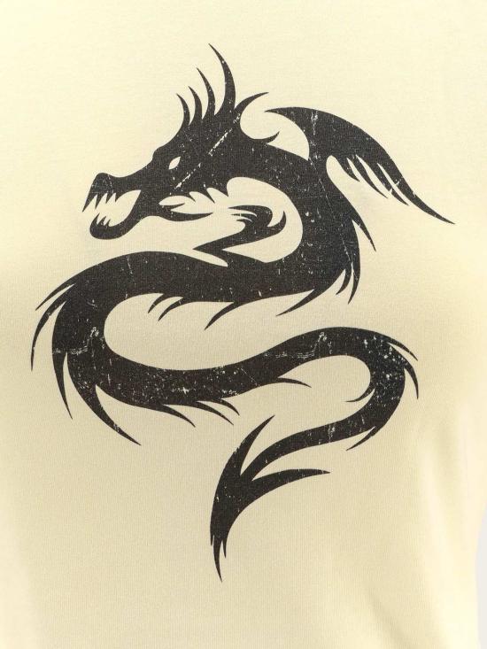  코페르니 반팔 티셔츠 코튼 티셔츠, 빈티지 효과 옐로우/블랙 - COPERNI