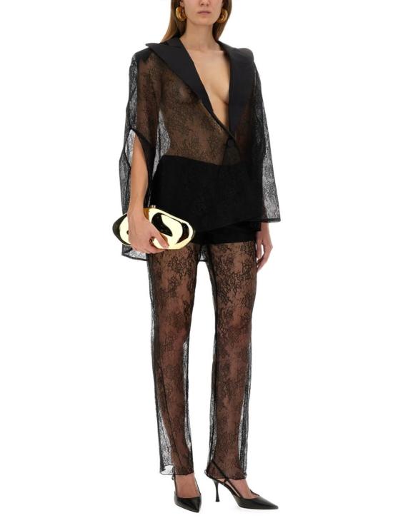  니나리찌 수트 자켓 니나 리치 블레이저에서 영감을 받은 레이스 케이프 블랙 - NINA RICCI