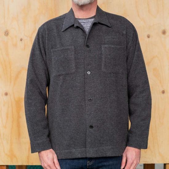  Product of Bob Scales 자켓 Bob Scales의 제품, 울 셔츠 재킷, 헤더 그레이