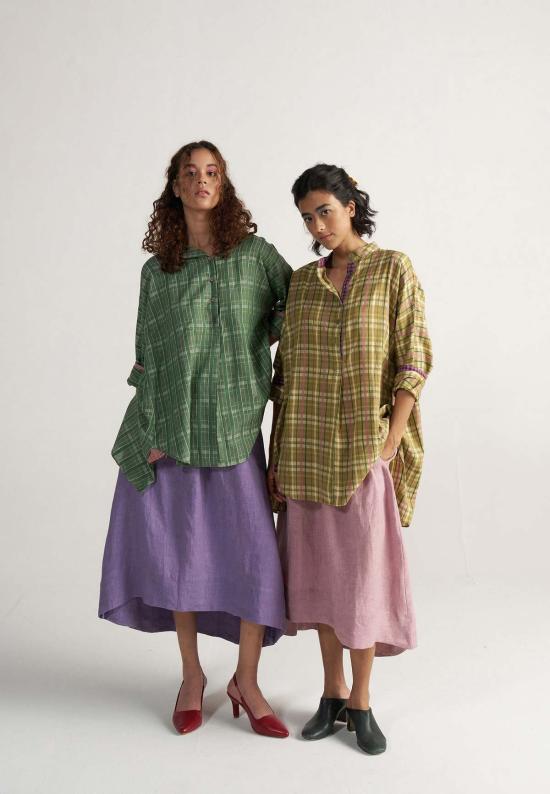  IKKIVI 셔츠 이키비 체크메이트 피크닉 옐로우 체크 셔츠 옐로우 - IKKIVI