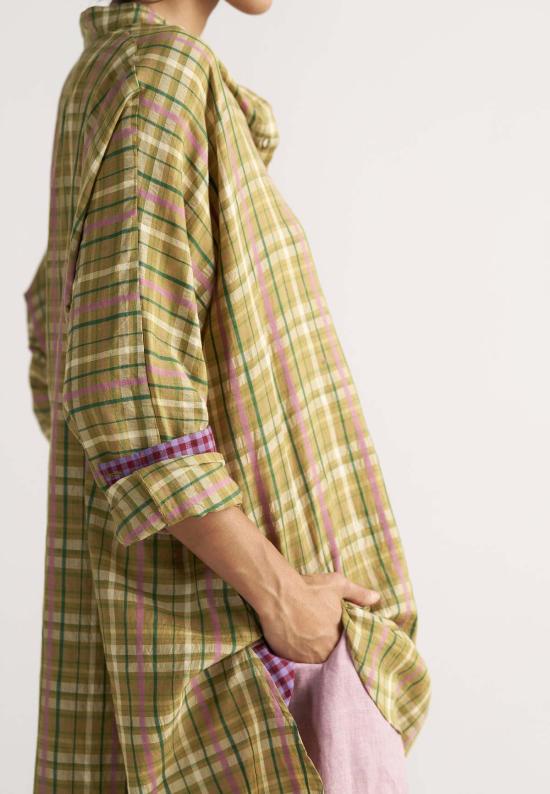  IKKIVI 셔츠 이키비 체크메이트 피크닉 옐로우 체크 셔츠 옐로우 - IKKIVI