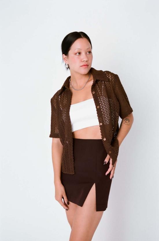  Estrella-Studio 숏 스커트 에스트렐라 스튜디오 럭키 스커트 코코아 - OTHER BRANDS