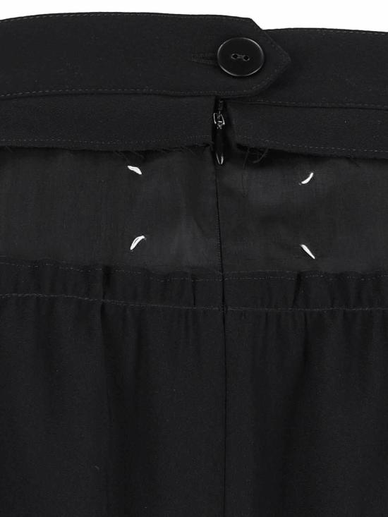  마르지엘라 미디 스커트 메종  포 스티치  블랙 - MAISON MARGIELA