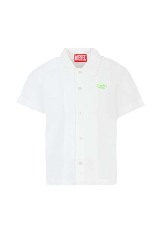  [키즈] 디젤 트레이닝 상의 로고 셔츠 화이트 - DIESEL