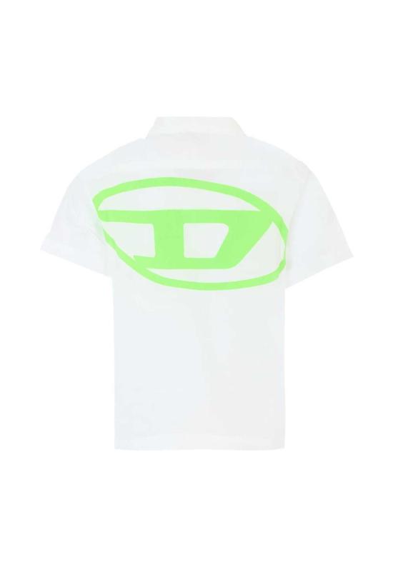  [키즈] 디젤 트레이닝 상의 로고 셔츠 화이트