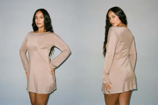  질 로드리게즈 숏 원피스 길 로드리게즈 메탈릭 니트 일렉트라 드레스