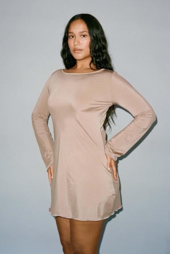  질 로드리게즈 숏 원피스 길 로드리게즈 메탈릭 니트 일렉트라 드레스 - GIL RODRIGUEZ