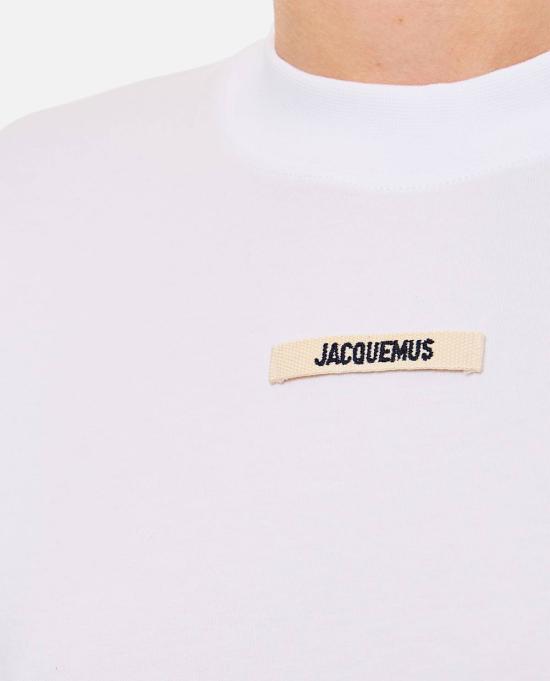  자크뮈스 반팔 티셔츠 르 티셔츠 그로스 그레인 티셔츠 화이트 - JACQUEMUS
