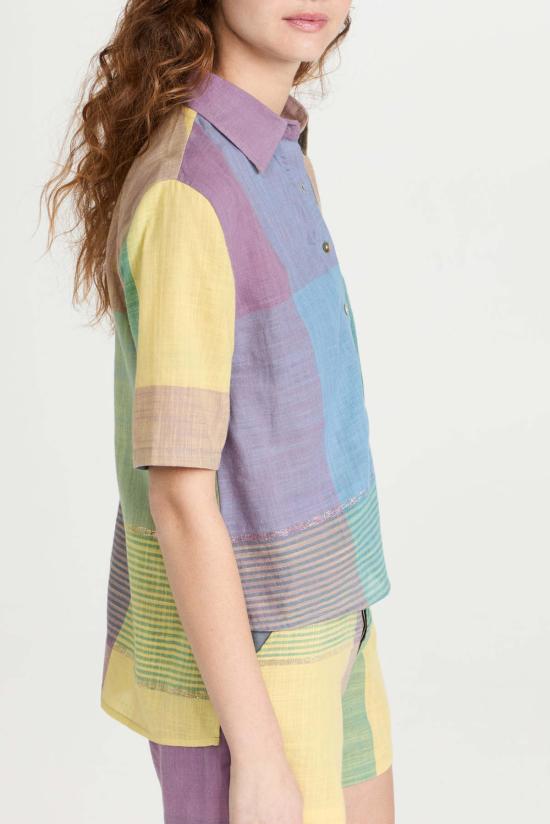  Abacaxi 셔츠 아바카시 스카프 밑단 유니섹스 셔츠 - ABACAXI