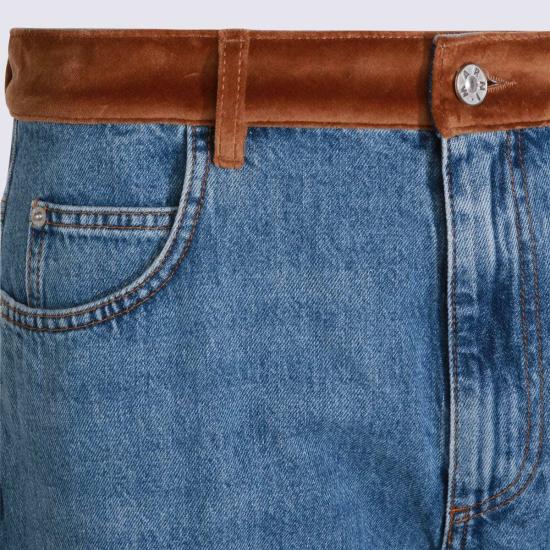  마르니 데님 팬츠 블루 코튼 진 딥 블루 - MARNI