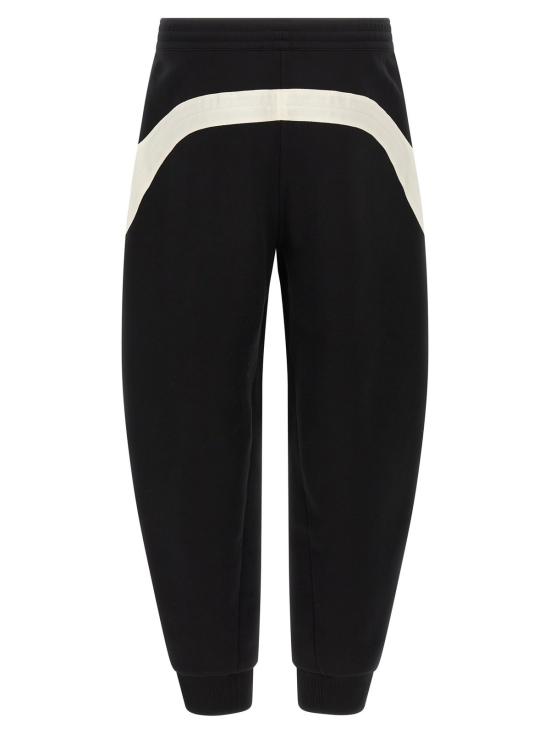  지방시 트레이닝/조거 팬츠 새틴 인서트 조거 팬츠 화이트/블랙 - GIVENCHY