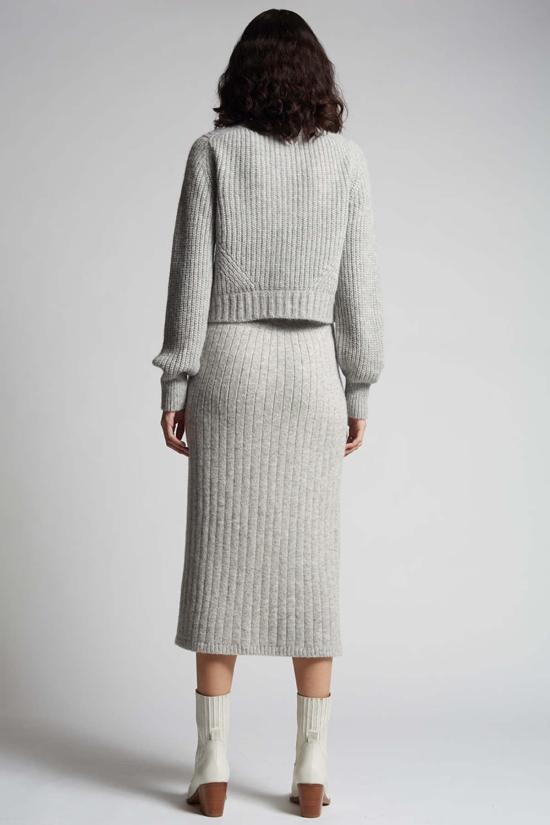  일레븐 식스 가디건 베카 카디건 페일 그레이 멜란지 - ELEVEN SIX