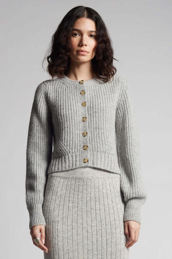  일레븐 식스 가디건 베카 카디건 페일 그레이 멜란지