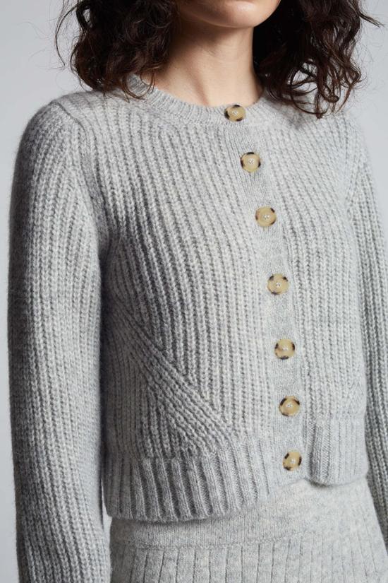  일레븐 식스 가디건 베카 카디건 페일 그레이 멜란지 - ELEVEN SIX