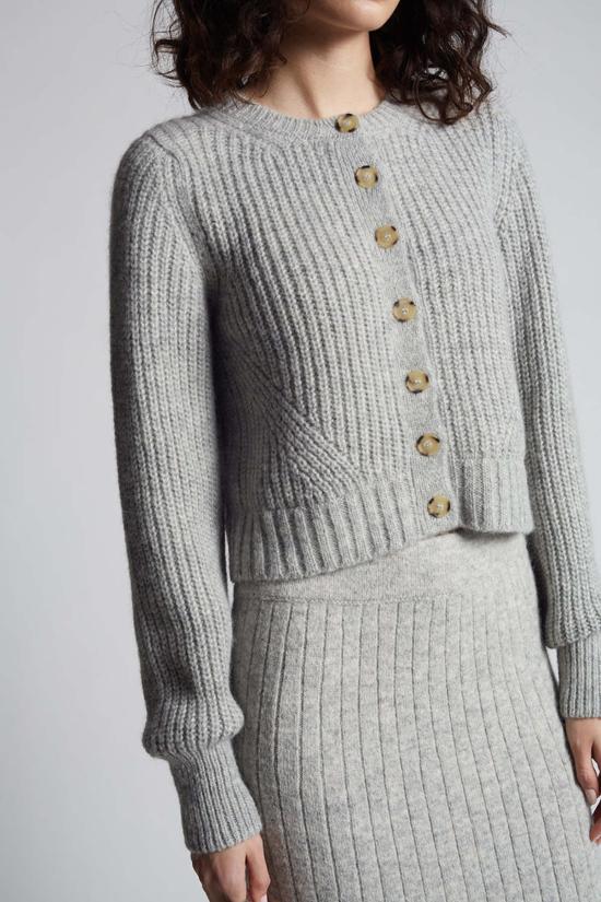  일레븐 식스 가디건 베카 카디건 페일 그레이 멜란지 - ELEVEN SIX