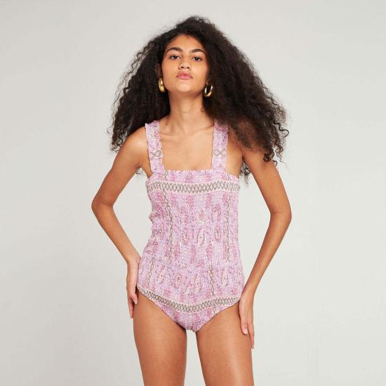  안틱 바틱 바디수트 티셔츠 앤틱 바틱 플라비 보디수트 - Antik Batik