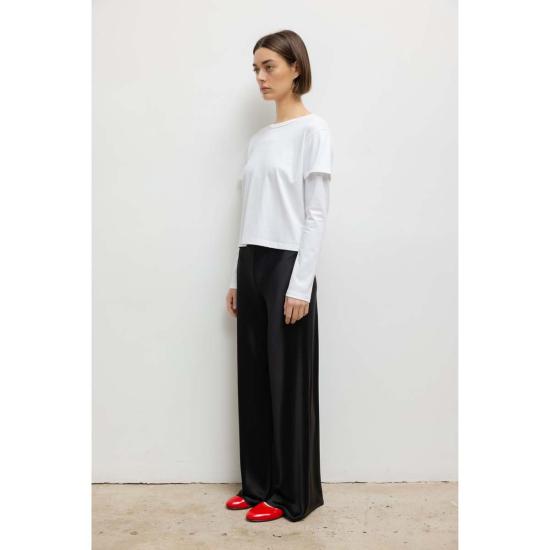  리셋 스트레이트 팬츠 레셋 바브 바이어스  블랙 - LESET