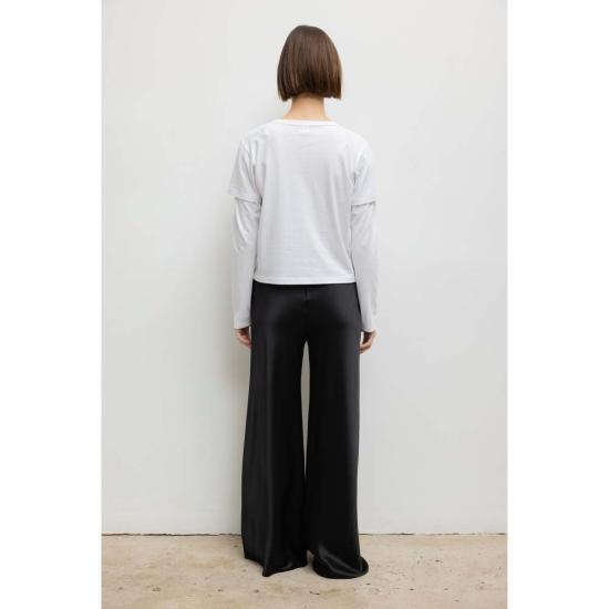  리셋 스트레이트 팬츠 레셋 바브 바이어스  블랙 - LESET