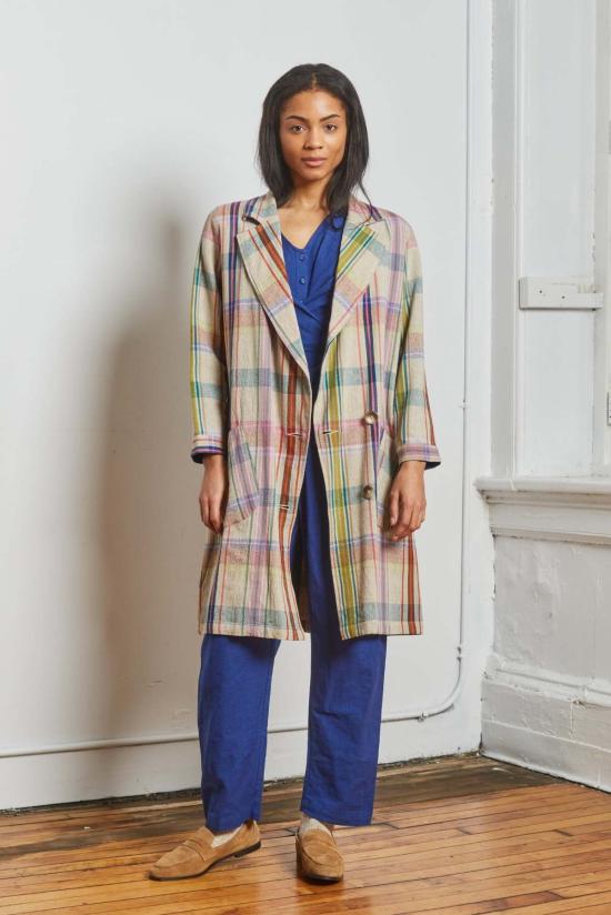  RUJUTA SHETH 트렌치 코트 루주타 셰스 바니 트렌치 쿨피 첵스 트렌치 - OTHER BRANDS