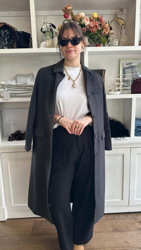  elodie 코트 엘로디 테시스  차콜