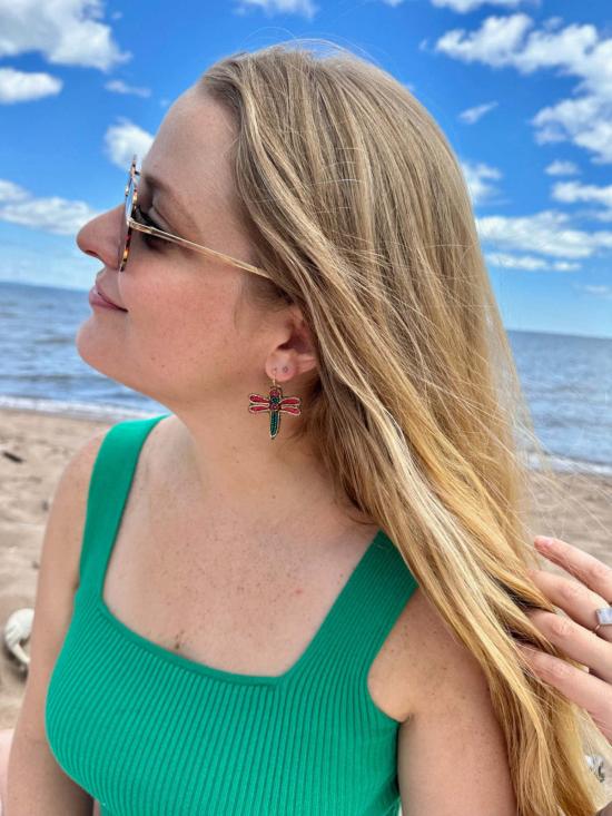  페어 아니타 이어링 잠자리 비즈 귀걸이 - FAIR ANITA