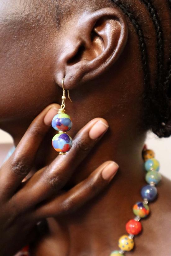  Kazuri 이어링 카주리 크레이지 앵무새 귀걸이 - OTHER BRANDS