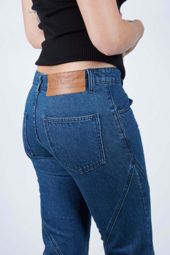  팡 뉴욕 데님 팬츠 팡 NYC 하프 크로스 스티치 진 데님 - FANG NYC