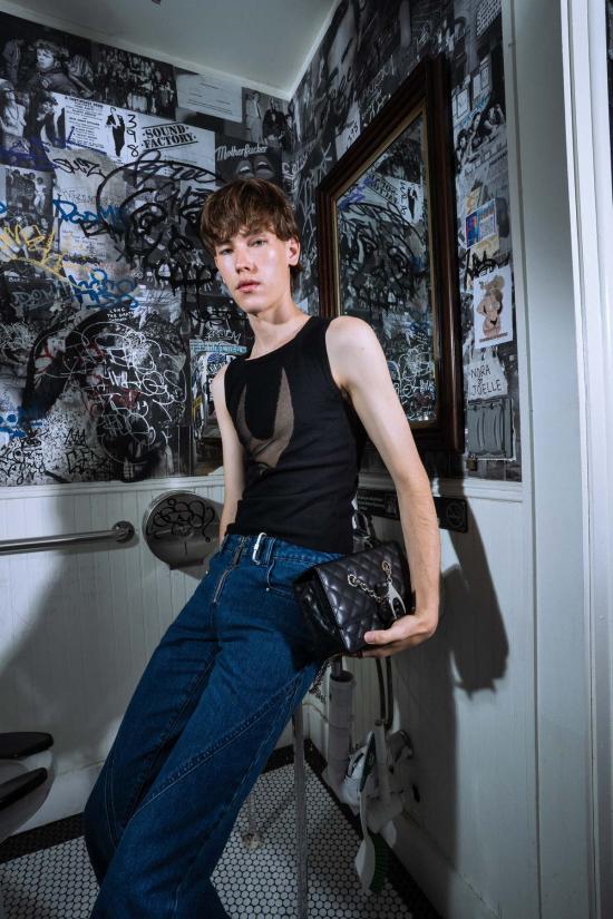  팡 뉴욕 데님 팬츠 팡 NYC 하프 크로스 스티치 진 데님 - FANG NYC