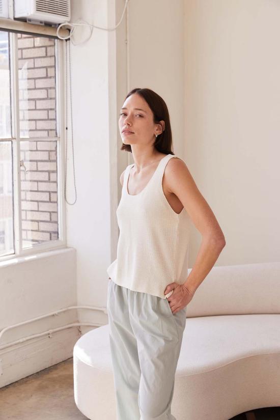  잇이즈웰 LA 민소매 티셔츠 잇 이즈 웰 L.A. 와플 탱크 - IT IS WELL L.A.