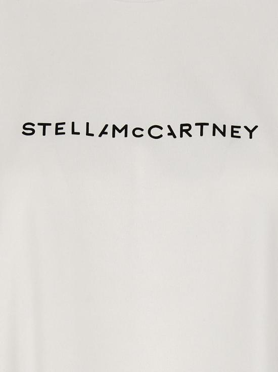  스텔라 맥카트니 반팔 티셔츠 스텔라 매카트니 아이코닉 스텔라 로고 티셔츠 퓨어 화이트 - STELLA MCCARTNEY