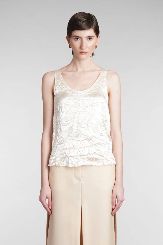  랑방 민소매 티셔츠 스플릿 탱크탑 초크