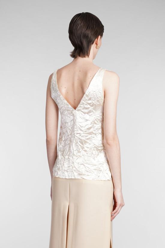  랑방 민소매 티셔츠 스플릿 탱크탑 초크 - LANVIN