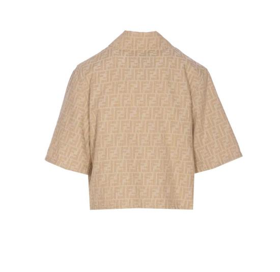  펜디 데님 자켓 FF 로고 데님 재킷 라피아 25 - FENDI