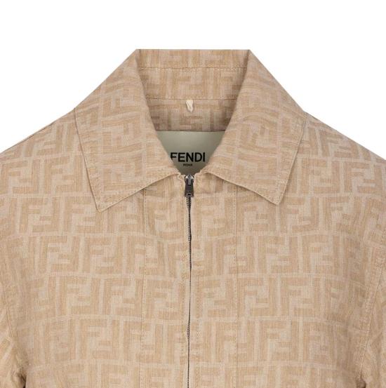  펜디 데님 자켓 FF 로고 데님 재킷 라피아 25 - FENDI