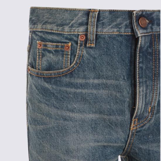  끌로에 데님 팬츠 블루 코튼 진 (페이디드 인디고) - CHLOE