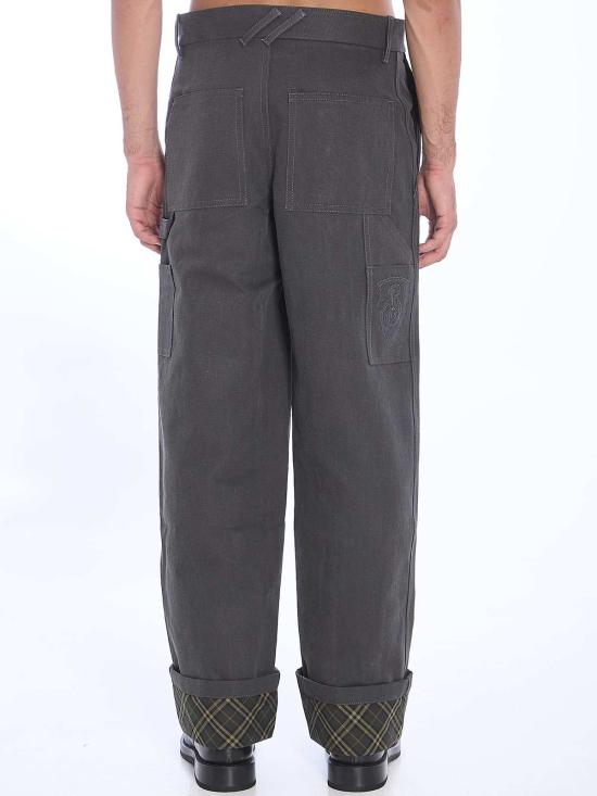  버버리 스트레이트 팬츠 카펜터 팬츠 차콜 - BURBERRY