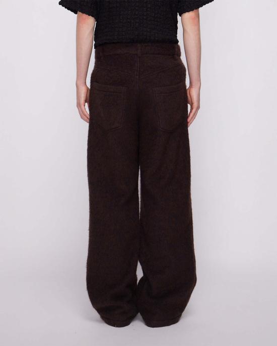  송포더뮤트 트레이닝/조거 팬츠 Song For The Mute 와이드 레그  브라운 - SONG FOR THE MUTE