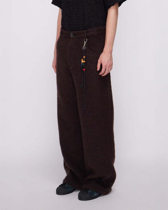  송포더뮤트 트레이닝/조거 팬츠 Song For The Mute 와이드 레그  브라운 - SONG FOR THE MUTE