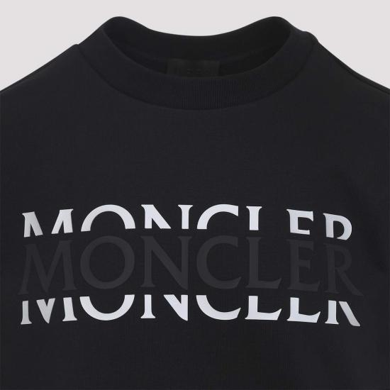  몽클레어 스웨터 코튼 스웨트셔츠 블랙 - MONCLER