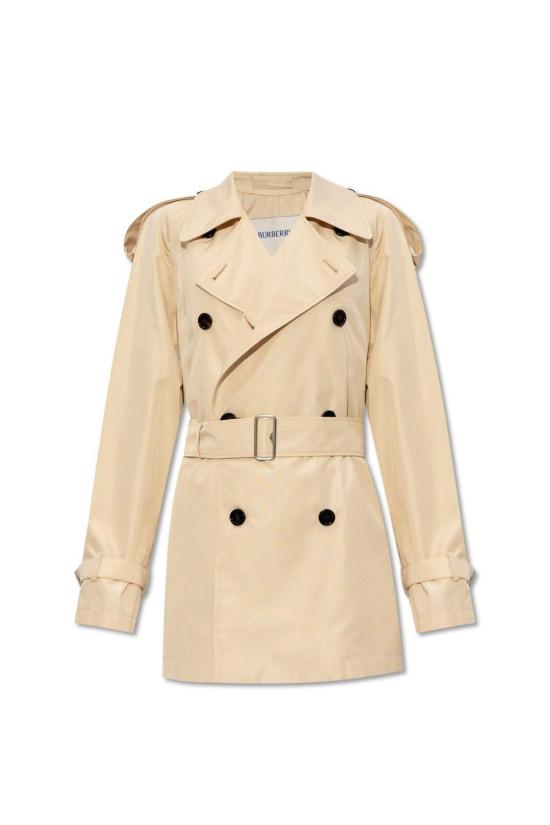  버버리 수트 자켓 더블 브레스트 벨티드 블레이저 화이트