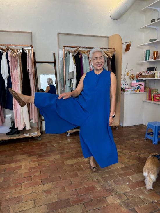  KAAREM 점프수트 카렘 페탈 블룸 하이 칼라 테이퍼드 - OTHER BRANDS