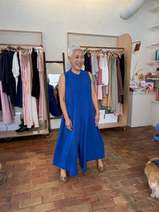  KAAREM 점프수트 카렘 페탈 블룸 하이 칼라 테이퍼드 - OTHER BRANDS