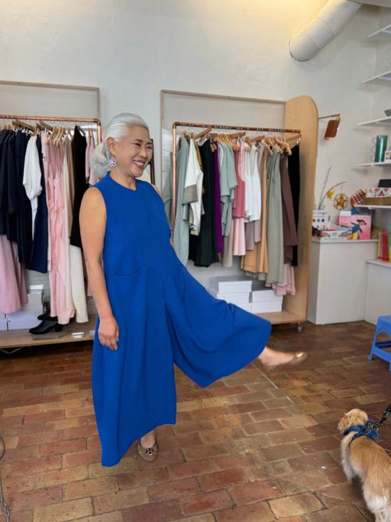  KAAREM 점프수트 카렘 페탈 블룸 하이 칼라 테이퍼드 - OTHER BRANDS