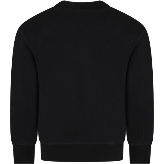  [키즈] 디스퀘어드2 풀오버 키즈 Dsquared2 로고 스웨트셔츠 블랙 - DSQUARED2