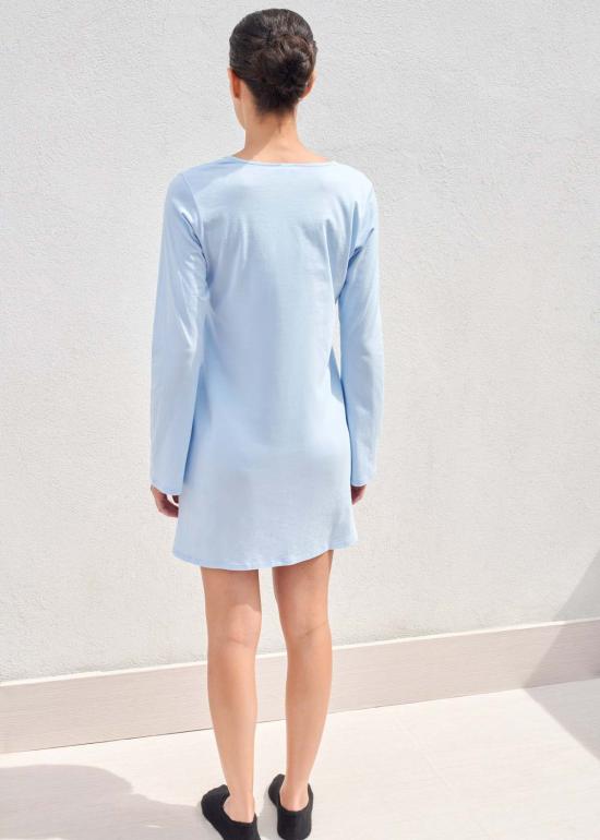  스킨 라운지 웨어 카민 긴팔 잠옷 블루 브리즈 - SKIN